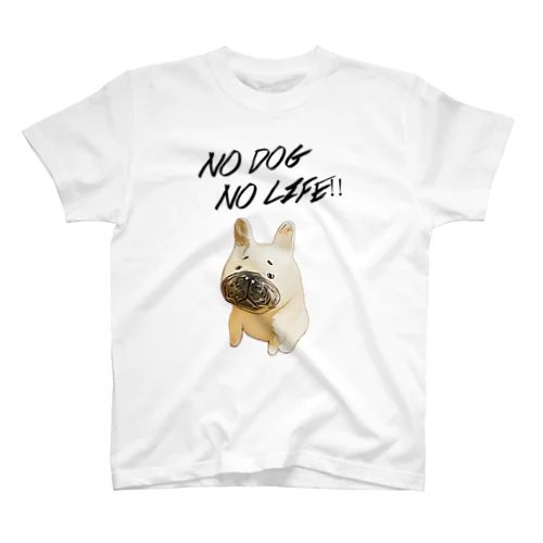 NO DOG NO LIFE!!フレンチブルドッグ 티셔츠