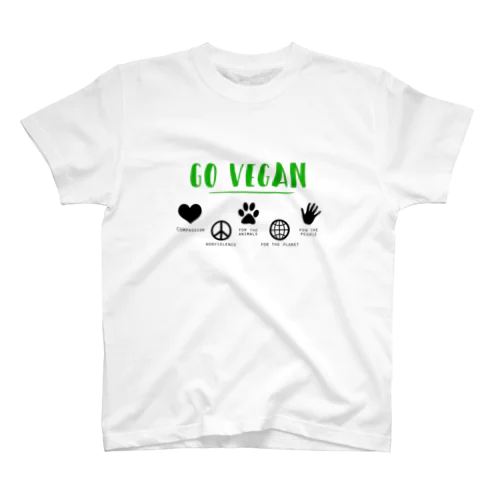 GO VEGAN - TシャツA スタンダードTシャツ