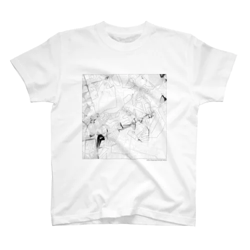 Ushio (Roppongi) - Black on White Regular Fit T-Shirt