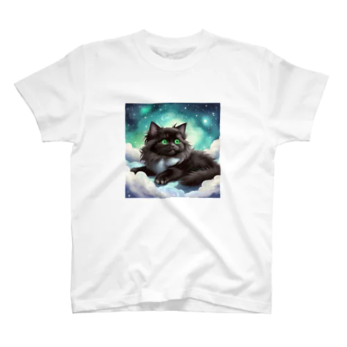 雲の上の黒猫02 Regular Fit T-Shirt