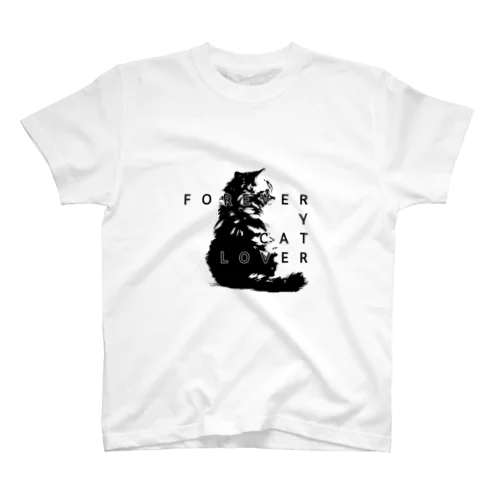 forever y cat lover (monochrome) スタンダードTシャツ