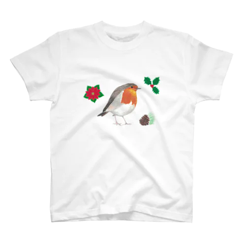 [森図鑑] クリスマスロビン(西洋こまどり)A Regular Fit T-Shirt