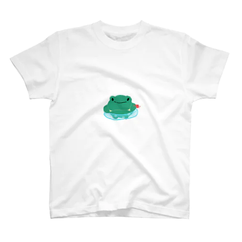 かえるビキニ in海 スタンダードTシャツ