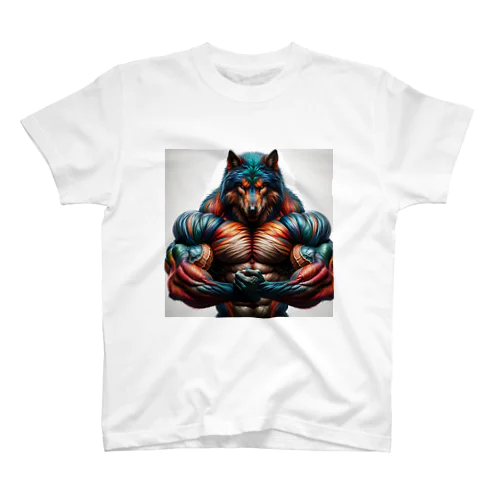 rainbow wolf strong Regular Fit T-Shirt