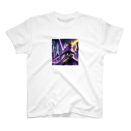 「銀河都市の猫耳戦姫」 - ： "Galactic City's Cat-Eared Warrior Princess" Regular Fit T-Shirt