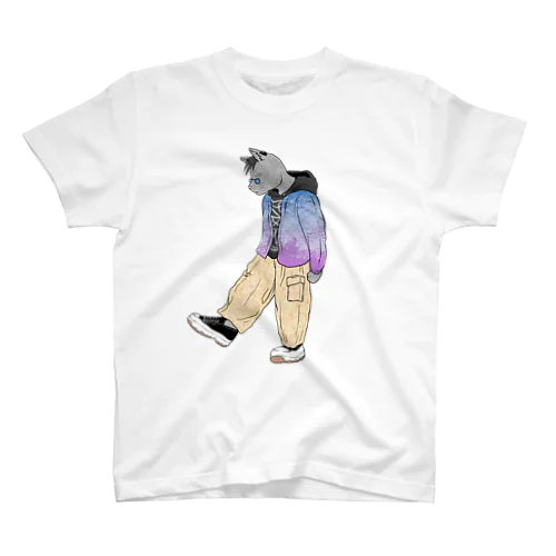 コンバース風ストリートネコ Regular Fit T-Shirt
