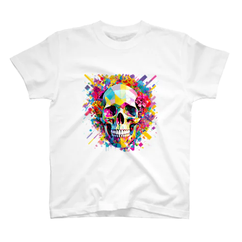 花と骸骨 Regular Fit T-Shirt