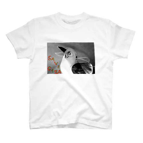 savegaza 鳥 Regular Fit T-Shirt