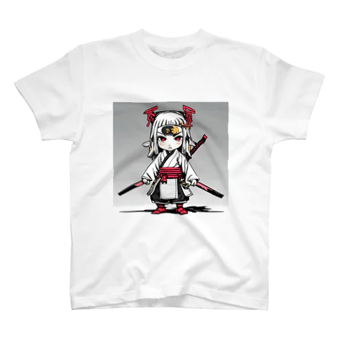 女流Zamurai【侍女-makatachi-】ディフォルメ Regular Fit T-Shirt