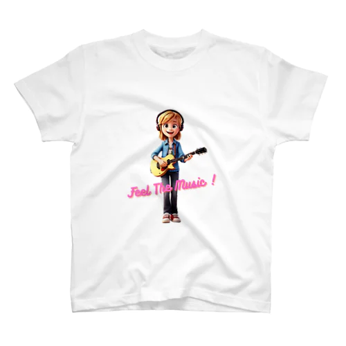 Feel The music (girl) スタンダードTシャツ