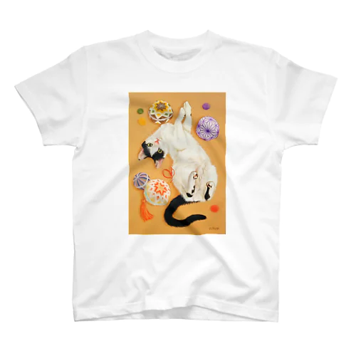 手鞠と猫 い スタンダードTシャツ