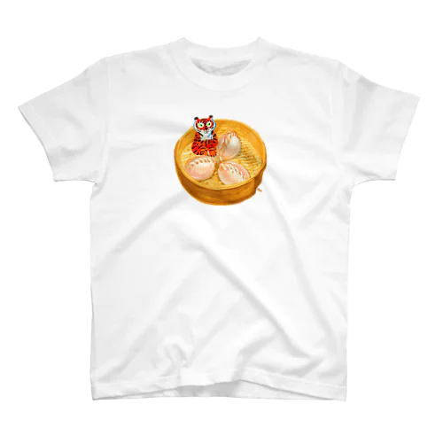 餃子とトラちゃん（蒸し餃子） スタンダードTシャツ