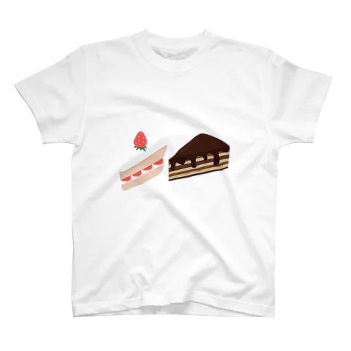 いちごケーキとチョコレートケーキ スタンダードTシャツ