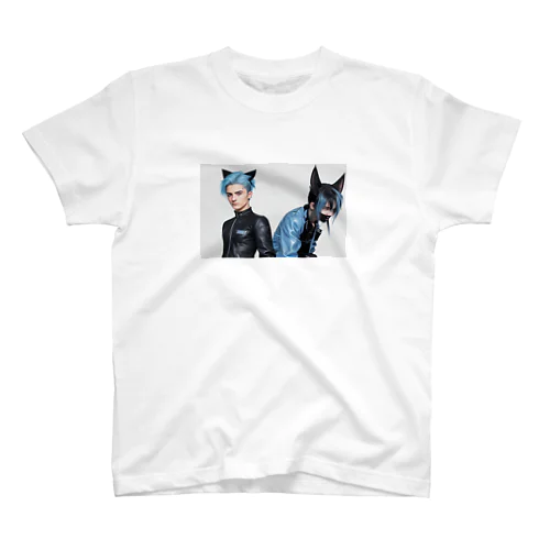悪魔の融合: 暗黒の力と猫の支援 Regular Fit T-Shirt
