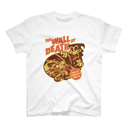 the Wall of Death : Brown / Orange  Regular Fit T-Shirt