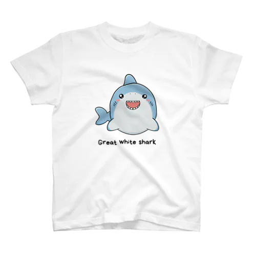 超かわいい！great white shark（ホオジロザメ） Regular Fit T-Shirt