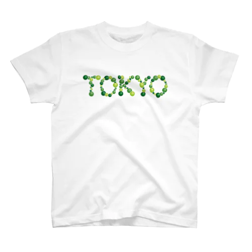 バルーン文字「TOKYO」（緑色系） Regular Fit T-Shirt