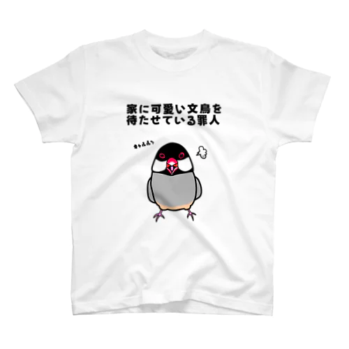 家に可愛い文鳥を待たせている罪人（ノーマル） スタンダードTシャツ