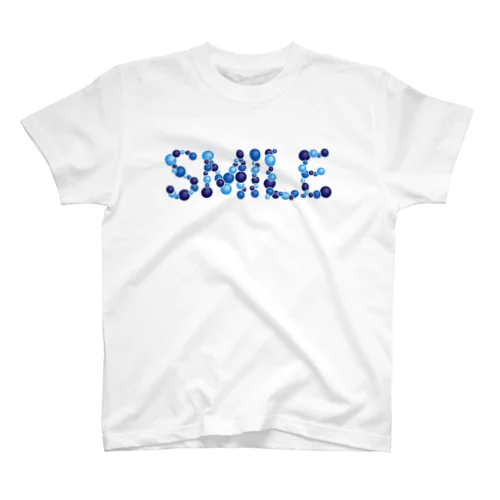 バルーン文字「SMILE」（青色系） スタンダードTシャツ