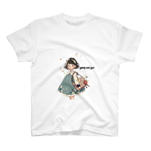 going out girl スタンダードTシャツ