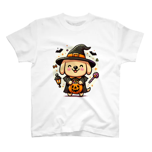 ハロウィンワンコ・ランタンライトアップ Regular Fit T-Shirt