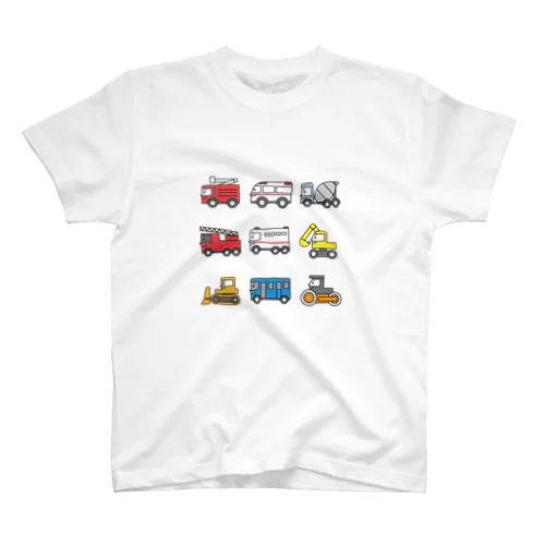 顔つき働く車 スタンダードTシャツ