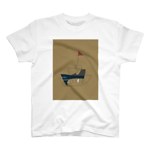 一筆書き船 Regular Fit T-Shirt