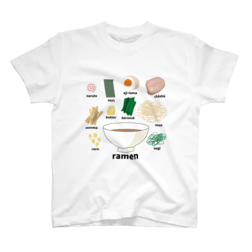 ラーメンの具 外国人に人気の日本食のトッピング Regular Fit T-Shirt