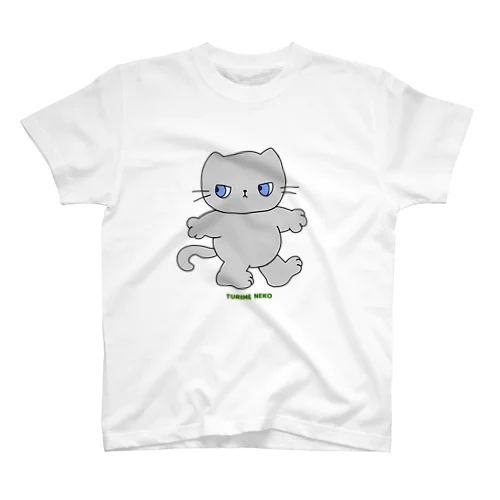 ツリ目ねこ 灰猫 Regular Fit T-Shirt