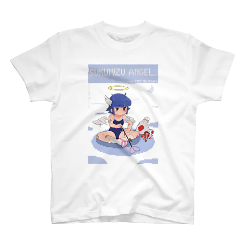 スク水エンジェル　青 Regular Fit T-Shirt