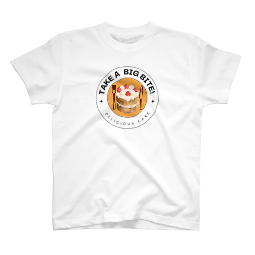 おいしいケーキをガブっと食べよう！ スタンダードTシャツ