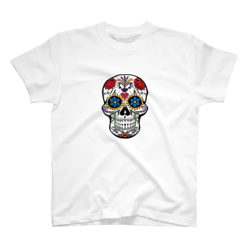 Colorful Skull   カラフル な スカル. はでな 頭蓋骨 Regular Fit T-Shirt