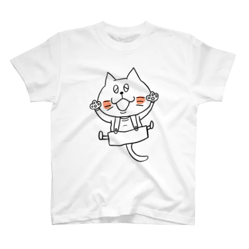 猫のボン太グッズ（黒線） Regular Fit T-Shirt