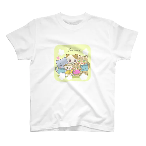 ぎゅーっとぶらにゃんず Regular Fit T-Shirt