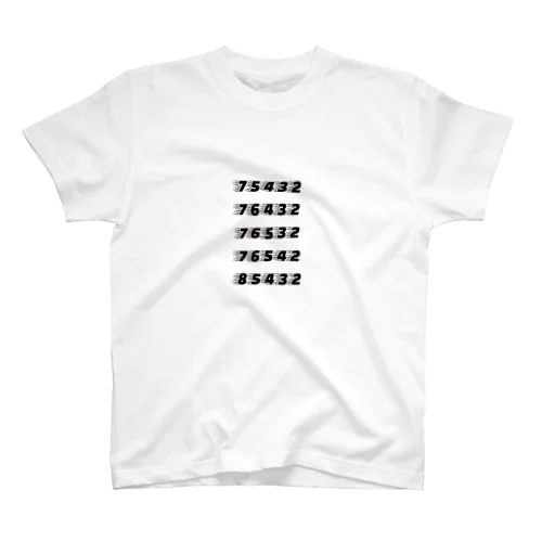 2-7 早見表(黒フォント) Regular Fit T-Shirt