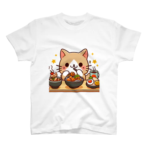 ☆食いしん坊にゃんこ☆ スタンダードTシャツ