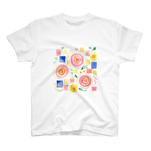 バラの庭　水彩画風 スタンダードTシャツ