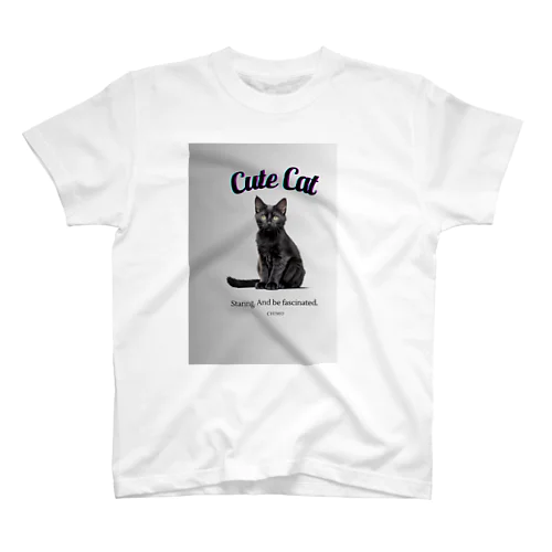黒猫ちも（文字入り） Regular Fit T-Shirt
