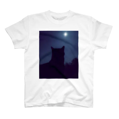 猫と月。 Regular Fit T-Shirt