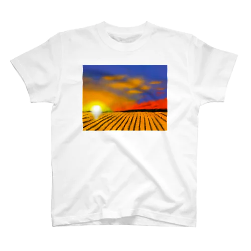 田んぼと夕焼け スタンダードTシャツ