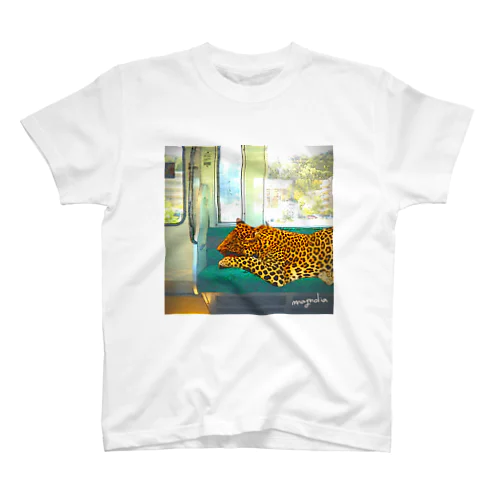 magnolia graphic _ leopard Regular Fit T-Shirt