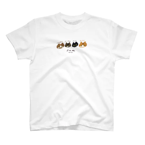 ねこちゃんファミリー(デフォルメ) スタンダードTシャツ