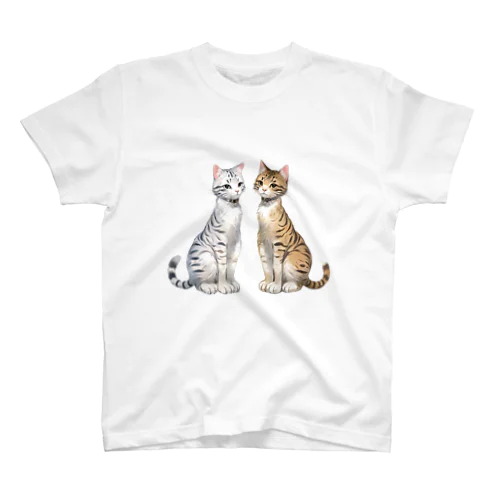 2ねこでひとつ Regular Fit T-Shirt