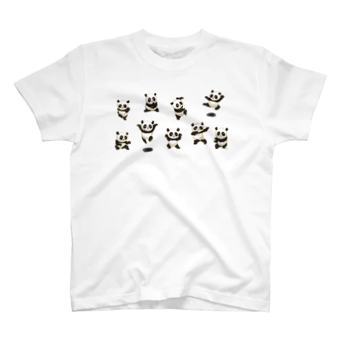 功夫のパンダちゃん（横構図） Regular Fit T-Shirt