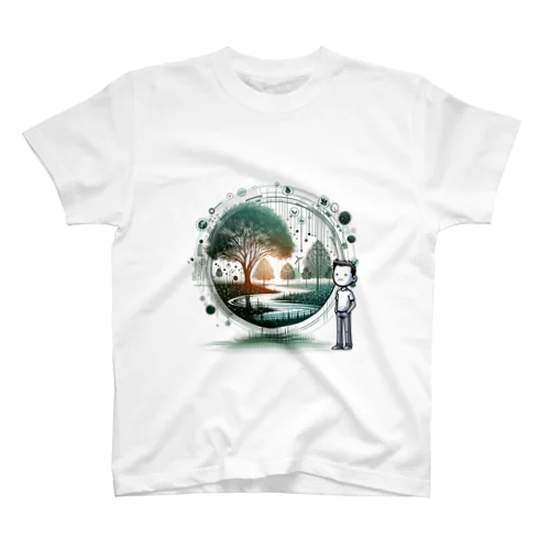 Harmony of Nature and TechnologyⅠ Regular Fit T-Shirt