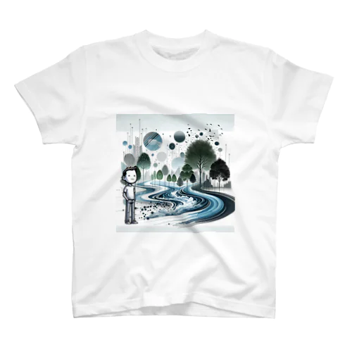 Harmony of Nature and TechnologyⅡ Regular Fit T-Shirt