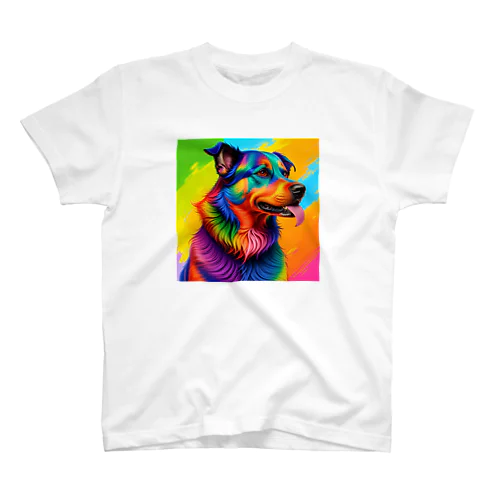 カラフルな犬のTシャツ Regular Fit T-Shirt