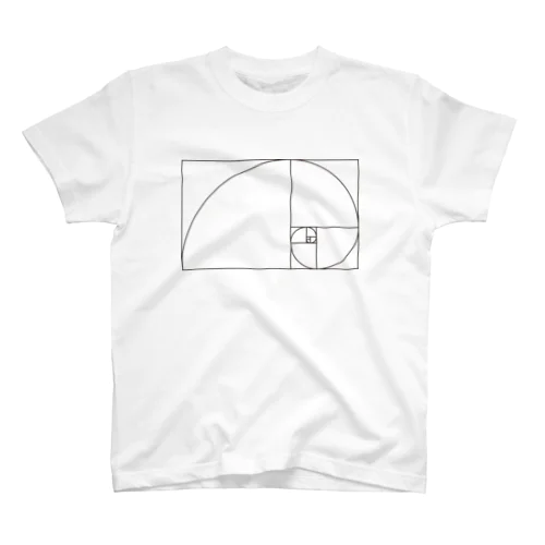 フィボナッチ黄金螺旋 Regular Fit T-Shirt