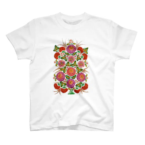 私の心に赤い花が咲きました, Red bloom in my heart (ウクライナデザイン） Regular Fit T-Shirt