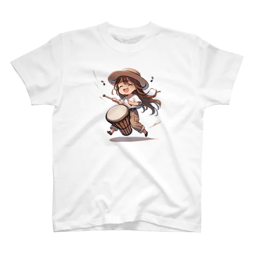 アシーコを叩く女の子（ペンギンなし） スタンダードTシャツ